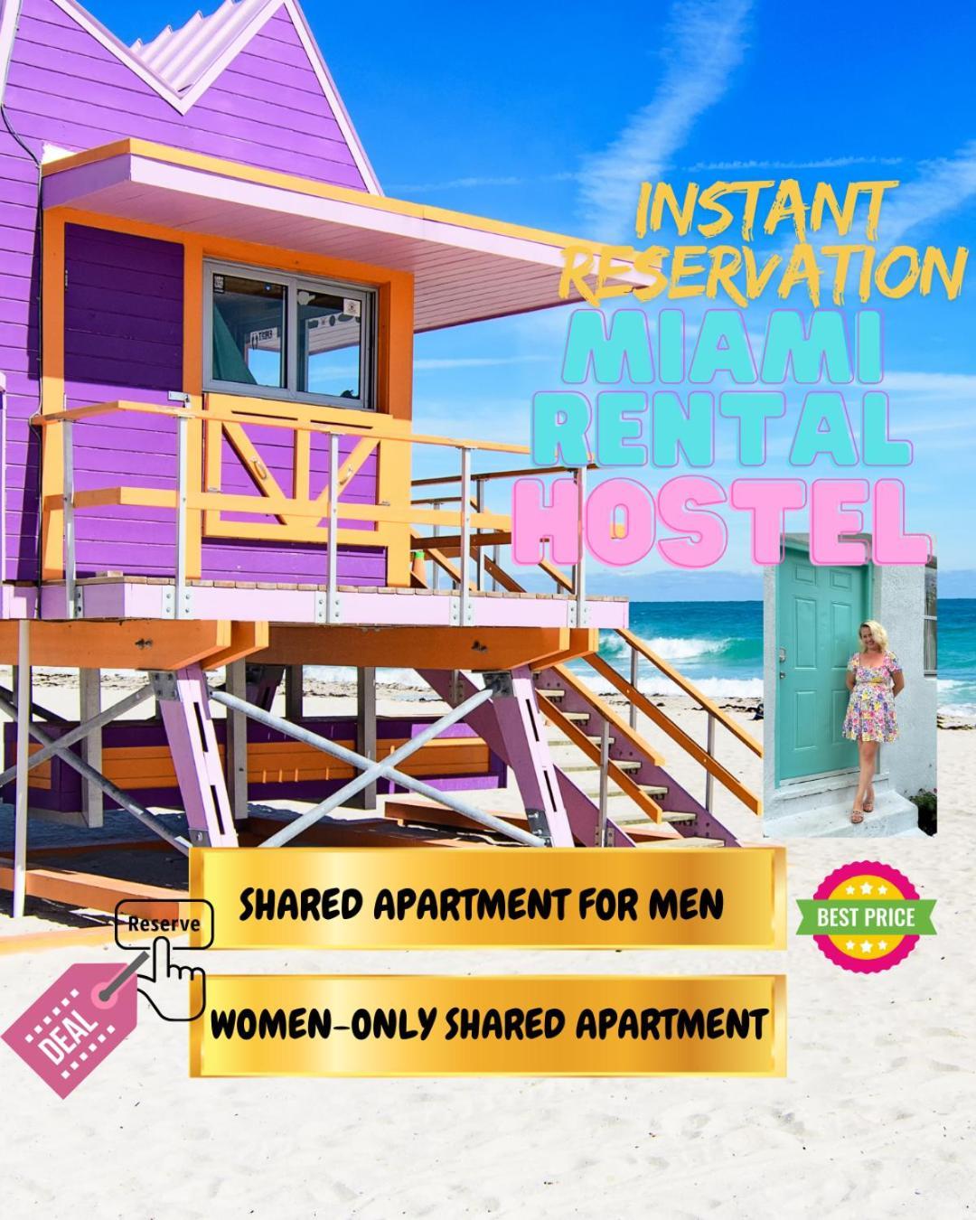 מיאמי 104 Mixed Shared Rooms Central, Friendly, Affordable מראה חיצוני תמונה